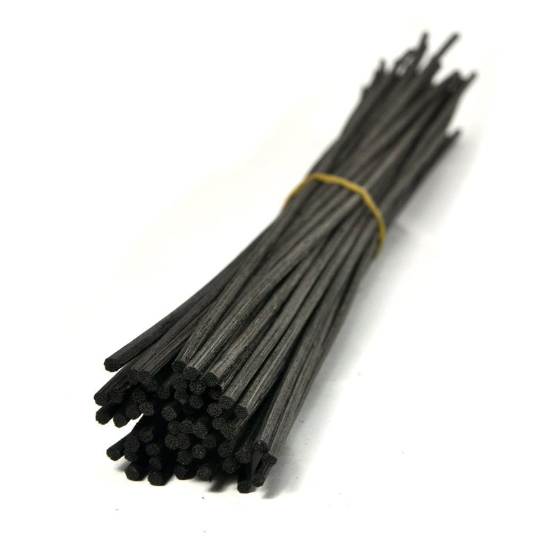 Ougual 100 Pieces Coloring Rattan Reed Diffuser Replacement Refill Sticks (8" x 3mm, Black) - Image 1